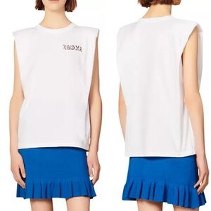 Sandro x Smiley Eloan Just Love Shoulder Pad Tee
